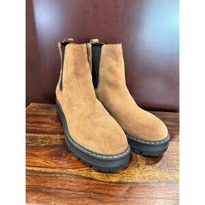 Marc Fisher Padmia Chelsea Boot Tan Suede Size 8.5